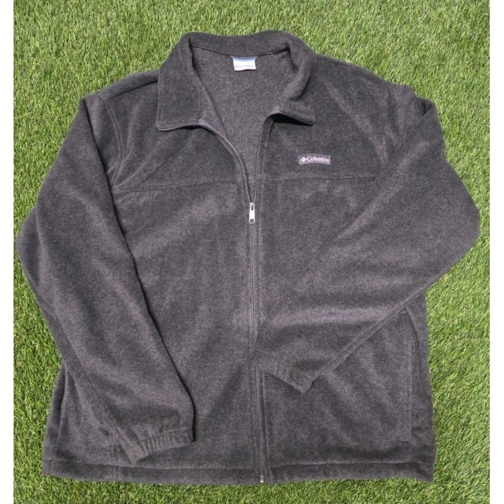 Columbia Steens Mountain Full Zip Fleece Jacket Mens XXL Gray Gorpcore Hiking